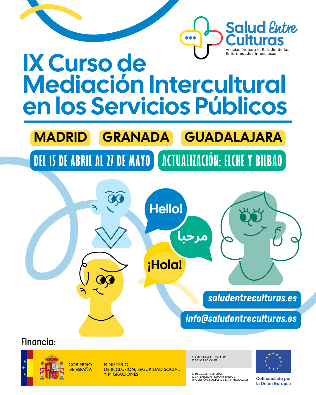 Cartel Curso de Mediación Intercultural en los Servicios Públicos 2024